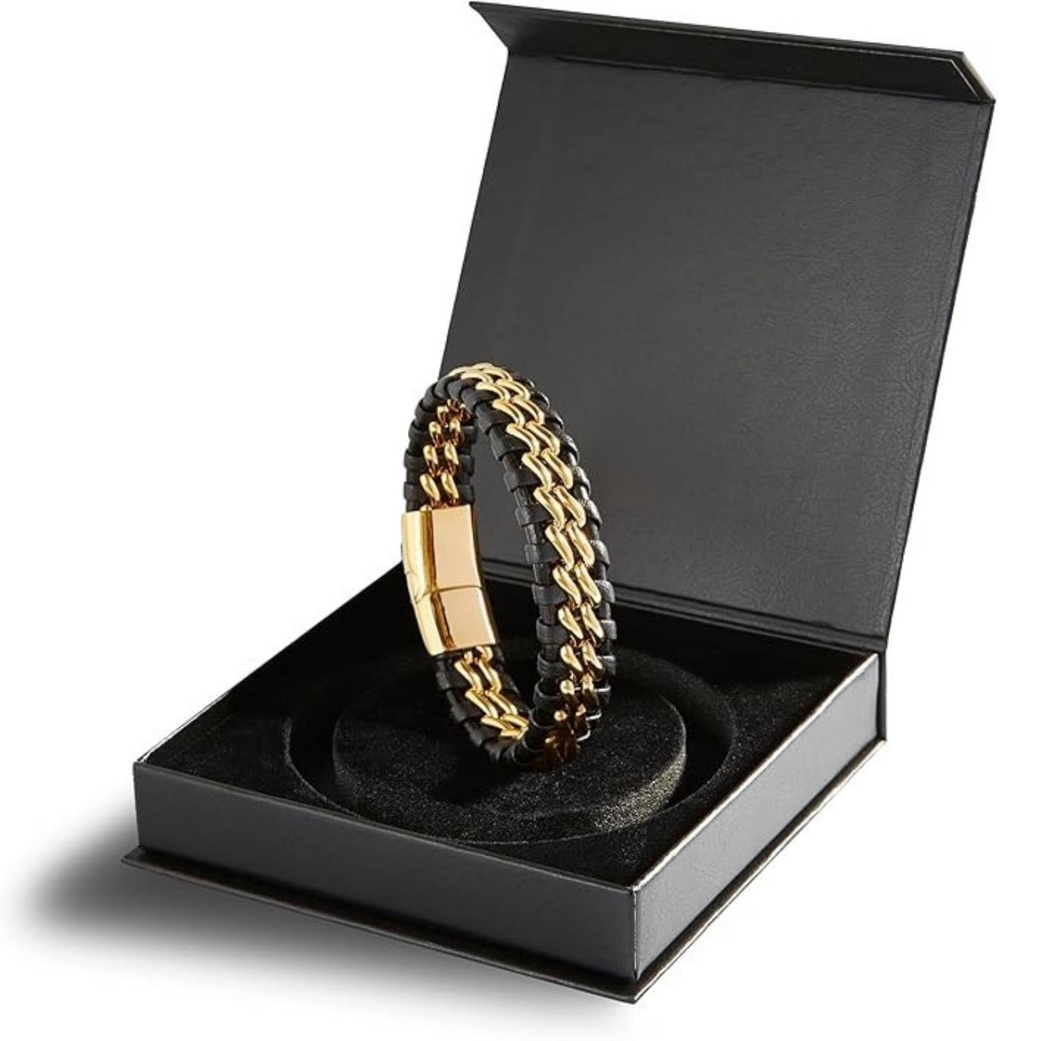 Mens leather bracelet in genuine cowhide